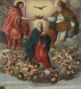 ARTISTA CENTROITALIANO DEL XVI SECOLO - Incoronazione della Vergine.