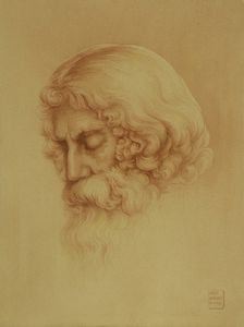 GEORGIEV BORIS (1888 - 1962) - Ritratto di Rabindranath Tagore.