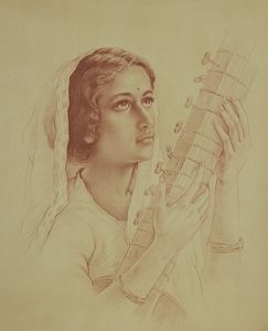 GEORGIEV BORIS (1888 - 1962) - Ritratto di giovane donna di Sangli.