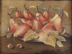 GARZONI GIOVANNA  (1600 - 1670) - Natura morta con pere.
