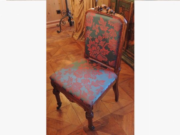Serie di sei sedie in rovere  - Asta Arredi tirolesi di Villa Regina a Dobbiaco - Associazione Nazionale - Case d'Asta italiane