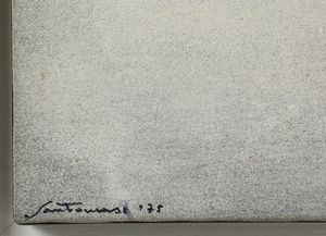 SANTOMASO GIUSEPPE (1907 - 1990) : Forma beige sotto forme nere.  - Asta ASTA 313 - ARTE MODERNA E CONTEMPORANEA - Associazione Nazionale - Case d'Asta italiane
