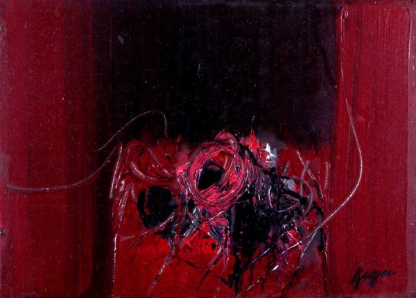 PIERO RUGGERI Torino 1930 - 2009 : Natura morta rossa 1960  - Asta Asta 177 Asta di dipinti antichi, dell'800, del '900 e contemporanei - Associazione Nazionale - Case d'Asta italiane