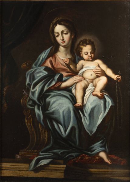 PITTORE ANONIMO : Madonna col bambino  - Asta Asta 177 Asta di dipinti antichi, dell'800, del '900 e contemporanei - Associazione Nazionale - Case d'Asta italiane