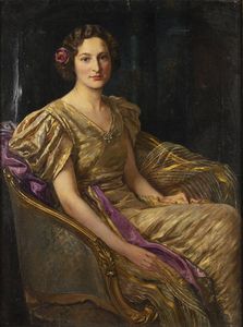 EDOARDO GIOJA Roma 1862-1937 Londra - Ritratto di Giuseppina Succio London