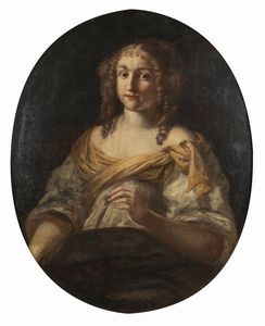 PITTORE ANONIMO - Ritratto femminile XVII secolo
