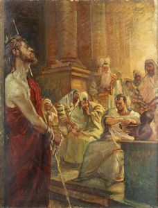 GIULIO BOETTO Torino 1894 - 1967 - Cristo davanti a Pilato
