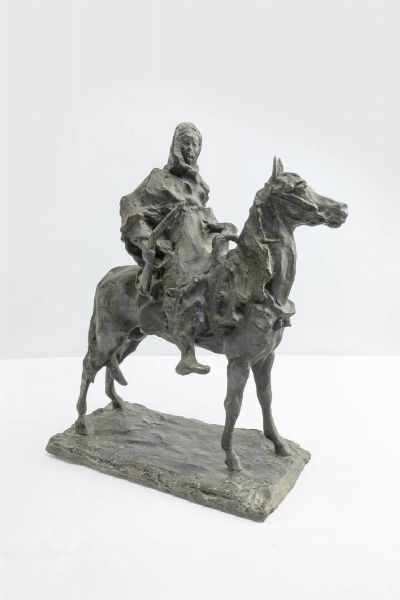 PAOLO TROUBETZKOY Intra (NO) 1866 - 1938 Suna (NO) : Beduino a cavallo  - Asta Asta 178: Asta di sculture - Associazione Nazionale - Case d'Asta italiane