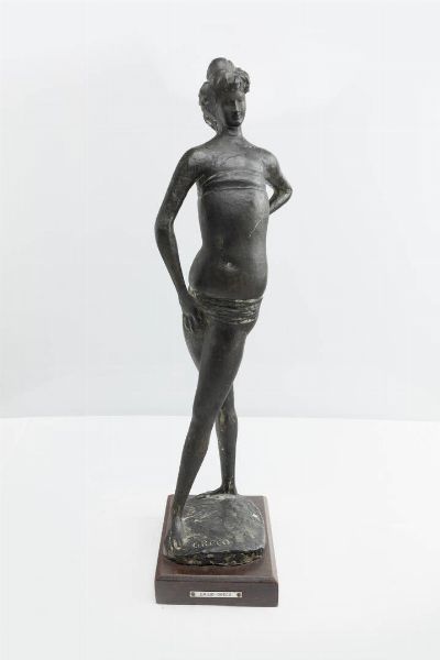 EMILIO GRECO Catania 1913 - 1995 : Figura  - Asta Asta 178: Asta di sculture - Associazione Nazionale - Case d'Asta italiane