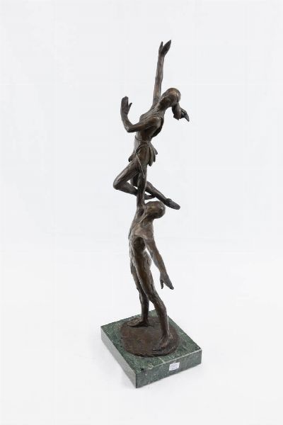 SERGIO UNIA Roccaforte di Mondov (CN) 1943 : La danza (?)/11/1978  - Asta Asta 178: Asta di sculture - Associazione Nazionale - Case d'Asta italiane
