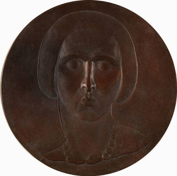 GIORGIO MORIGI 1908 - 1941 : Figura femminile con collana  - Asta Asta 178: Asta di sculture - Associazione Nazionale - Case d'Asta italiane