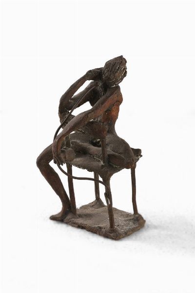 PIERO CERATO Torino 1946 - 2011 : Nuda seduta  - Asta Asta 178: Asta di sculture - Associazione Nazionale - Case d'Asta italiane