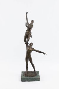 SERGIO UNIA Roccaforte di Mondov (CN) 1943 : La danza (?)/11/1978  - Asta Asta 178: Asta di sculture - Associazione Nazionale - Case d'Asta italiane