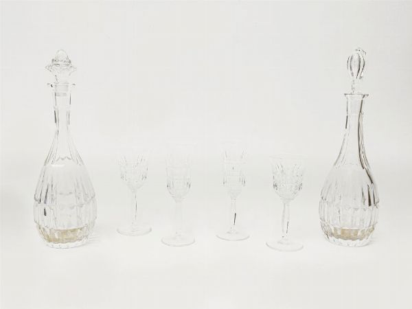 Servito di bicchieri in cristallo molato  - Asta Arredi e Dipinti di Palazzo al Bosco - Associazione Nazionale - Case d'Asta italiane
