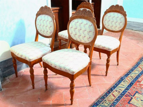 Serie di sei sedie in ciliegio  - Asta Arredi e Dipinti di Palazzo al Bosco - Associazione Nazionale - Case d'Asta italiane