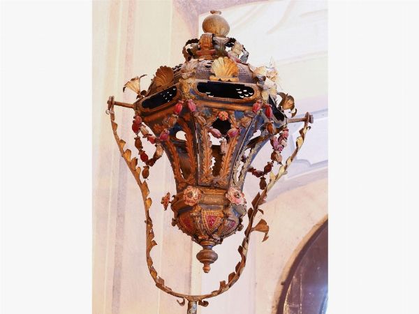 Coppia di lanterne veneziane  - Asta Arredi e Dipinti di Palazzo al Bosco - Associazione Nazionale - Case d'Asta italiane