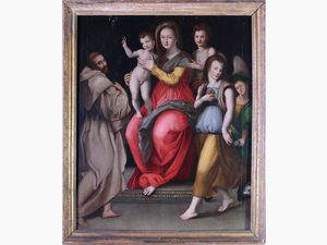 Giovanni Brina - Madonna con Bambino e San Giovannino tra i Santi Francesco e Maria Maddalena