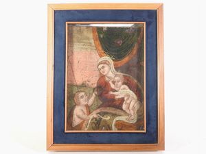 Scuola veneto-cretese - Madonna con Bambino e San Giovannino