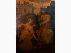 Alessandro Allori attribuito - Cristo e la Samaritana al pozzo