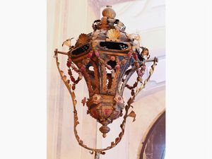 Coppia di lanterne veneziane  - Asta Arredi e Dipinti di Palazzo al Bosco - Associazione Nazionale - Case d'Asta italiane