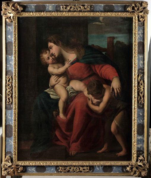 Madonna con Bambino e San Giovannino  - Asta ASTA 0516 - IMPORTANTI DIPINTI ANTICHI - Associazione Nazionale - Case d'Asta italiane