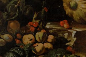 Pace da Campidoglio Michelangelo : Natura morta con zucche e frutti  - Asta ASTA 0516 - IMPORTANTI DIPINTI ANTICHI - Associazione Nazionale - Case d'Asta italiane