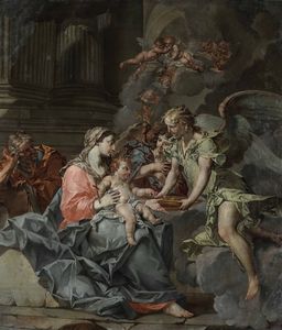 Galeotti Sebastiano - Sacra Famiglia con angeli