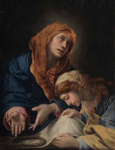 Tiarini Alessandro - La Madonna addolorata mostra la corona di spine a santa Veronica