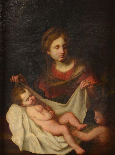 Madonna con Bambino e San Giovannino  - Asta ASTA 0484 - DIPINTI ANTICHI - Associazione Nazionale - Case d'Asta italiane