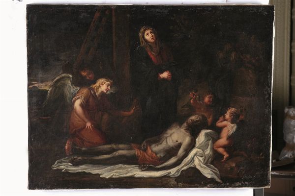 Compianto sul Cristo morto  - Asta ASTA 0484 - DIPINTI ANTICHI - Associazione Nazionale - Case d'Asta italiane