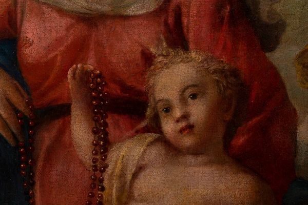 Madonna del Rosario  - Asta ASTA 0484 - DIPINTI ANTICHI - Associazione Nazionale - Case d'Asta italiane