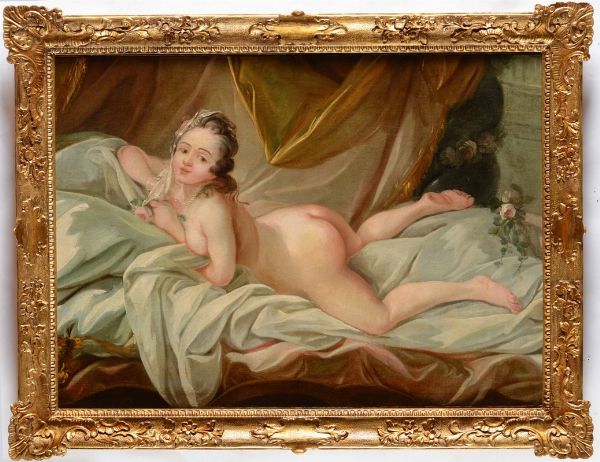Boucher Francois : Nudo femminile  - Asta ASTA 0484 - DIPINTI ANTICHI - Associazione Nazionale - Case d'Asta italiane