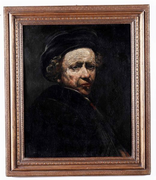 van Rijn Rembrandt : Autoritratto  - Asta ASTA 0484 - DIPINTI ANTICHI - Associazione Nazionale - Case d'Asta italiane