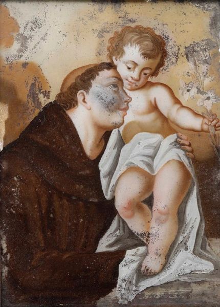 Sant'Antonio col Bambino  - Asta ASTA 0484 - DIPINTI ANTICHI - Associazione Nazionale - Case d'Asta italiane