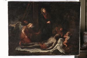 Compianto sul Cristo morto  - Asta ASTA 0484 - DIPINTI ANTICHI - Associazione Nazionale - Case d'Asta italiane