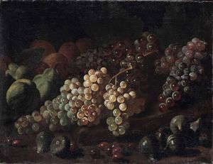 Natura morta con uva e fichi  - Asta ASTA 0484 - DIPINTI ANTICHI - Associazione Nazionale - Case d'Asta italiane