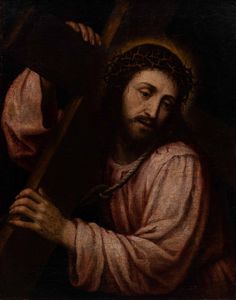 Salmeggia detto il Talpino Enea : Cristo portacroce  - Asta ASTA 0484 - DIPINTI ANTICHI - Associazione Nazionale - Case d'Asta italiane