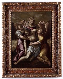 Cristo sorretto dagli angeli e la Vergine  - Asta ASTA 0484 - DIPINTI ANTICHI - Associazione Nazionale - Case d'Asta italiane