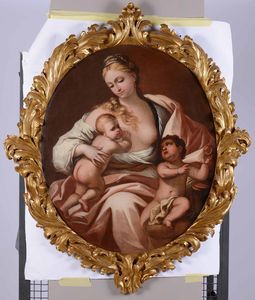 Madonna col Bambino e San Giovannino  - Asta ASTA 0484 - DIPINTI ANTICHI - Associazione Nazionale - Case d'Asta italiane