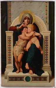 Madonna in trono con Ges e San Giovanni Battista  - Asta ASTA 0484 - DIPINTI ANTICHI - Associazione Nazionale - Case d'Asta italiane