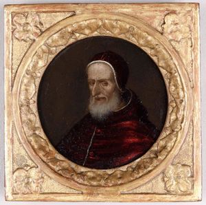 Ritratto di Papa Pio V  - Asta ASTA 0484 - DIPINTI ANTICHI - Associazione Nazionale - Case d'Asta italiane