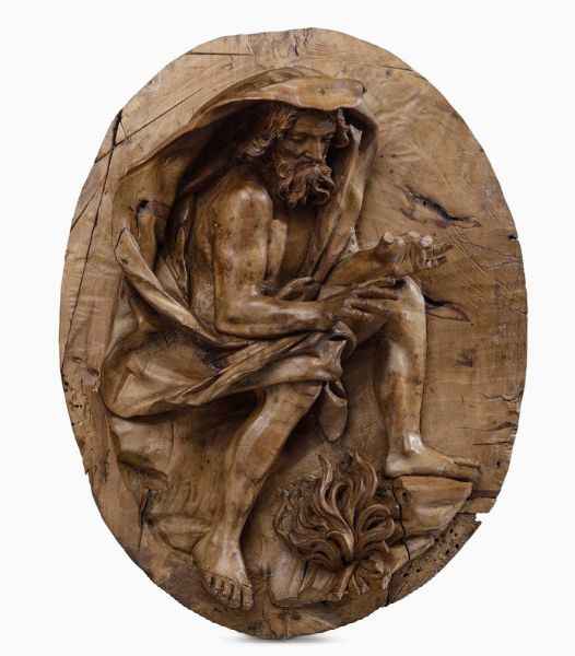 LInverno Ovale in legno scolpito Genova 1725  1730 circa Anton Maria Maragliano (Genova 1664  1739)  - Asta ASTA 0596 - SCULTURA E OGGETTI D'ARTE - Associazione Nazionale - Case d'Asta italiane