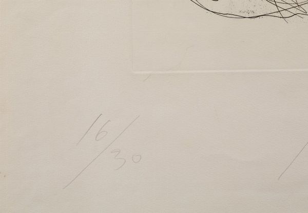 FONTANA LUCIO : Concetto spaziale, 1960-1963 ca.  - Asta ASTA 507 - Arte Moderna e Contemporanea - I Sessione - Associazione Nazionale - Case d'Asta italiane