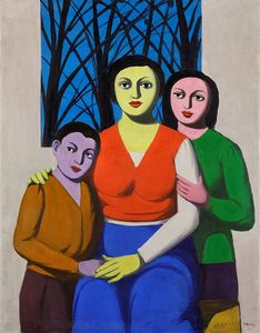 Borra Pompeo - Composizione con figure femminili, 1949-1950