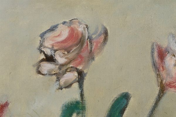 ROSAI OTTONE : Vaso con quattro rose, 1956  - Asta Asta 507 - Arte Moderna e Contemporanea - II sessione - Associazione Nazionale - Case d'Asta italiane