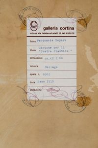DEPERO FORTUNATO : Ballerina meccanica dei balli plastici, 1926  - Asta Asta 507 - Arte Moderna e Contemporanea - II sessione - Associazione Nazionale - Case d'Asta italiane