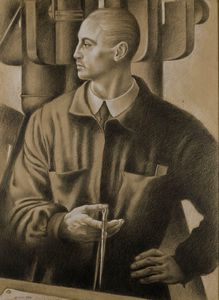 Oppi Ubaldo : Lingegnere, 1926  - Asta Asta 507 - Arte Moderna e Contemporanea - II sessione - Associazione Nazionale - Case d'Asta italiane