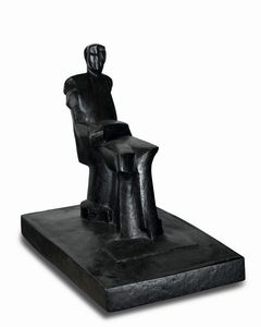 Negri Mario : Uomo seduto, 1966-1967  - Asta Asta 507 - Arte Moderna e Contemporanea - II sessione - Associazione Nazionale - Case d'Asta italiane