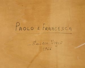 Isgro Emilio : Paolo e Francesca, 1966  - Asta Asta 507 - Arte Moderna e Contemporanea - II sessione - Associazione Nazionale - Case d'Asta italiane