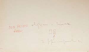 BOETTI ALIGHIERO : Non parto non resto, 1979 ca.  - Asta Asta 507 - Arte Moderna e Contemporanea - II sessione - Associazione Nazionale - Case d'Asta italiane